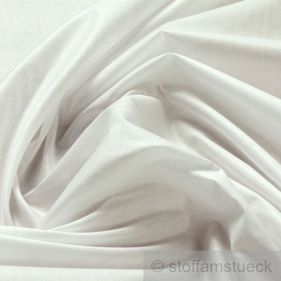 White Cotton Batiste Fabric by the Yard