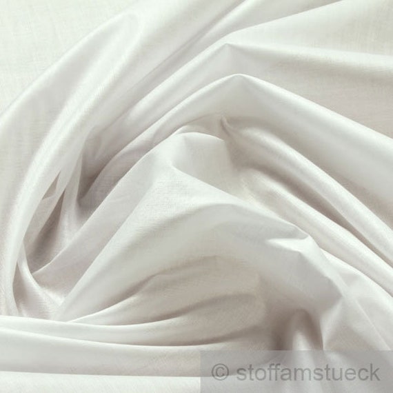 Fabric Pure Cotton Batiste White Airy Light Transparency 