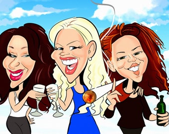 Personalized Caricature Portrait: Custom Digital Sketch from Photo