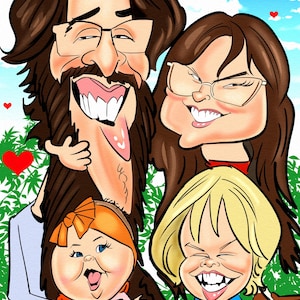 Custom Caricature Portrait: Quirky Color Drawing from Photo (Digital) image 20
