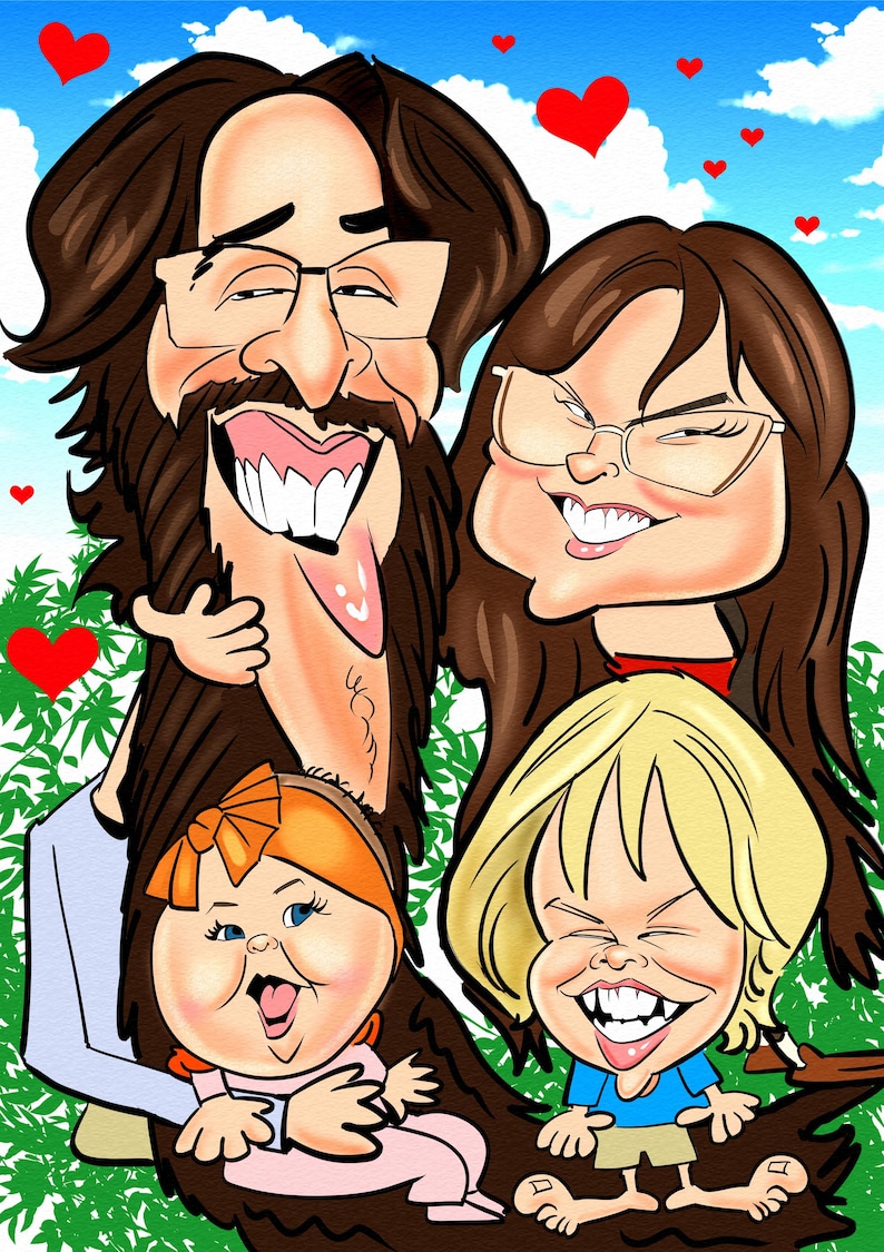 Custom Caricature Portrait: Quirky Color Drawing from Photo (Digital) image 20