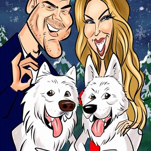 Custom Caricature Portrait: Quirky Color Drawing from Photo (Digital) image 13