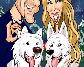 Personalized Caricature Portrait: Custom Digital Sketch From Photo