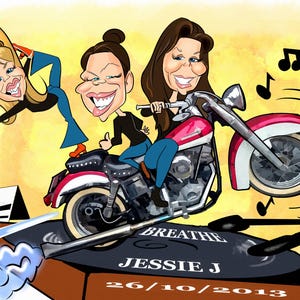 Custom Caricature Portrait: Quirky Color Drawing from Photo (Digital) image 18