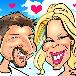Custom Caricature Portrait: Quirky Color Drawing from Photo (Digital) image 14