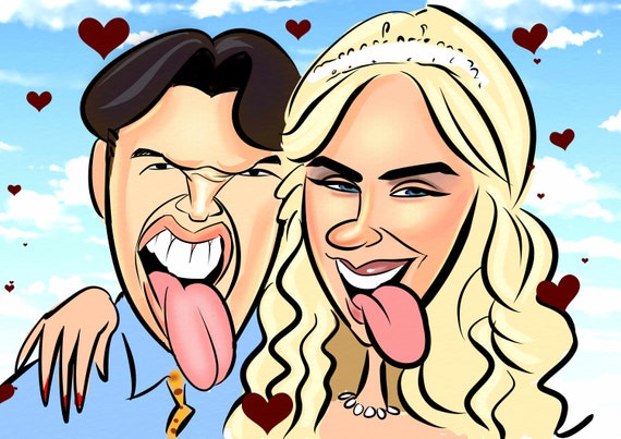 Personalised Caricature/Sketch Style/Colour/Caricature Portrait/Digital Drawing/Drawing From Photo/Custom Gift/Colour Drawing/