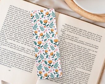 Summer Garden Floral Bookmark | Cute Summer Stationery | Flower Pattern | Reading Gift for Book Lover | Bookish Present | Bookworm