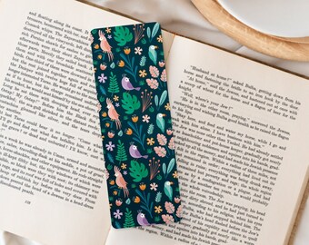 Jungle Fever Bookmark | Summer Stationery | Tropical Bird Leaves Illustration | Reading Gift for Book Lover | Bookish Present | Bookworm
