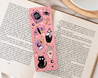 Mystical Magical Witchy Bookmark | Cute Halloween Fall Stationery | Pagan Wiccan | Reading Gift | Book Lover | Bookish Present | Bookworm
