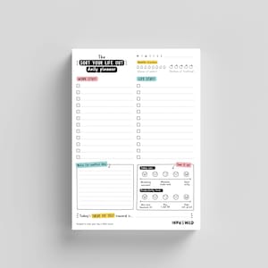 Sort Your Life Out Daily Planner | A5 Desk Pad | Work/Life Balance To-Do List | Motivational Notepad | Cute Student Agenda | Family Schedule