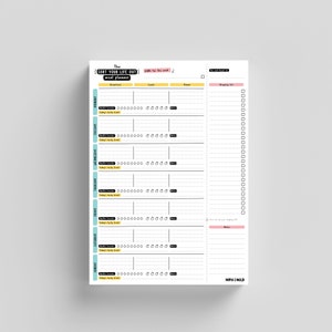 Sort Your Life Out Meal Planner Notepad | A4 Weekly Food Diary | Diet Health Tracker Shopping List | Family Meal Prep | Motivational Pad