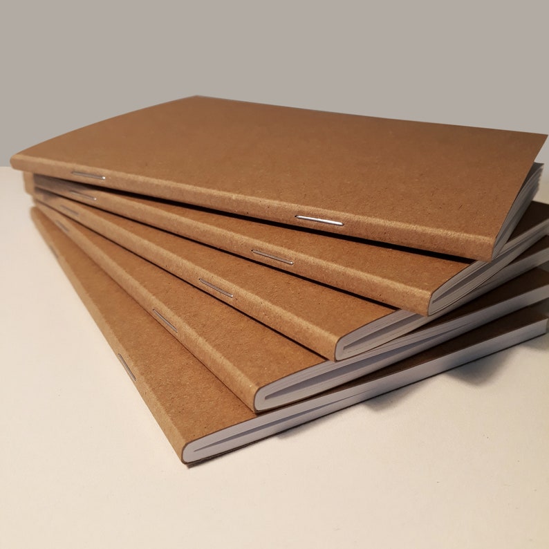 Bulk Plain Kraft Notebooks Stapled Unbranded Journal Blanks Etsy