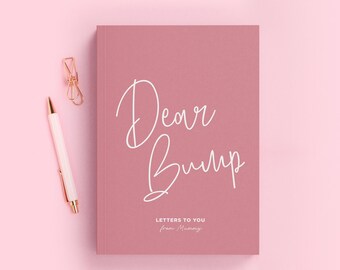 Dear Bump Personalised Pregnancy Journal | Hardback Notebook (A5) | Letters to Baby | Mother's Day | Sentimental Memory Book | Mum to be