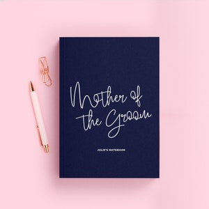 Mother of the Groom Wedding Planner Hardback Notebook A5 Proposal Box Gift for Her Luxury Personalised Journal With Name image 1