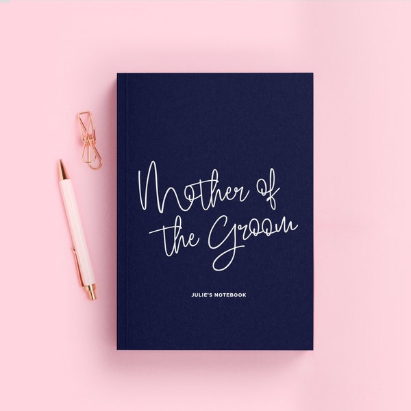 Mother of the Groom Wedding Planner | Hardback Notebook (A5) | Proposal Box Gift for Her | Luxury Personalised Journal With Name