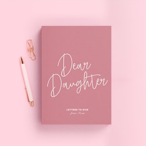 Cuaderno de tapa dura personalizado "Querida hija" (A5) / Cartas a la hija / Libro de recuerdos sentimentales / Diario de duelo personalizado / Libro de recuerdos
