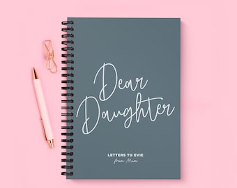 Dear Daughter Personalised Notebook | Spiral Bound (A5) | Letters to Child | In Loving Memory | Grief Journal | Sentimental Gift for Her