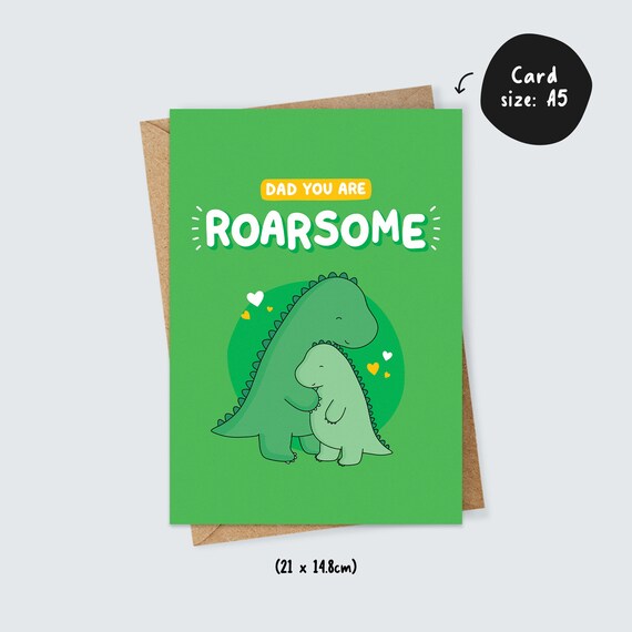 Daddy you're Roarsome Dinosaur Card Daddy Dinosaur Card 