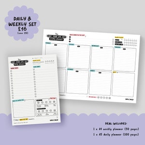 Sort Your Life Out Daily Planner A5 Desk Pad Work/Life Balance To-Do List Motivational Notepad Cute Student Agenda Family Schedule image 5