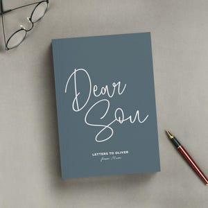 Cuaderno de tapa dura personalizado "Querido hijo" (A5) / Cartas para un niño / Libro de recuerdos sentimentales / Diario de duelo personalizado / Libro de recuerdos