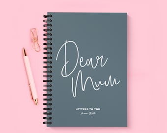 Dear Mum Personalised Notebook | Spiral Bound Journal (A5) | Letters to Mother | In Loving Memory | Grief Journal | Sentimental Gift for Her