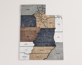 Utah travel map apartment decor wooden wall map USA map wood map of United States wall art us map travel large wooden wall decor