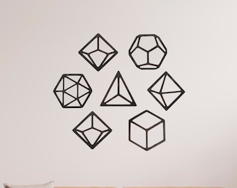 Dice wall decor Dice Set Wall Decor DnD Dice Decor D&D Game Room Decor Nerd Deco DnD Gifts Wall Decor Table Top Wall Art D6 D8 D12 D10 D20