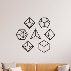 Dice wall decor Dice Set Wall Decor DnD Dice Decor D&D Game Room Decor Nerd Deco DnD Gifts Wall Decor Table Top Wall Art D6 D8 D12 D10 D20