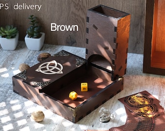 dice tower Personalised - d&d - dice box - dice vault - role playing - role - tabletop gaming - gift  - has a massive - of game blocks