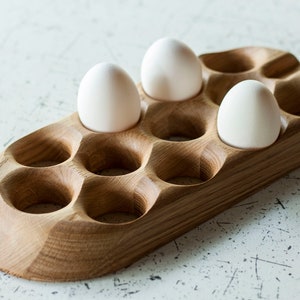 tray for eggs - wood egg - holder stand - for 12 eggs - egg holders - wooden boxes for eggs - holders for egg - cups for breakfast - wooden