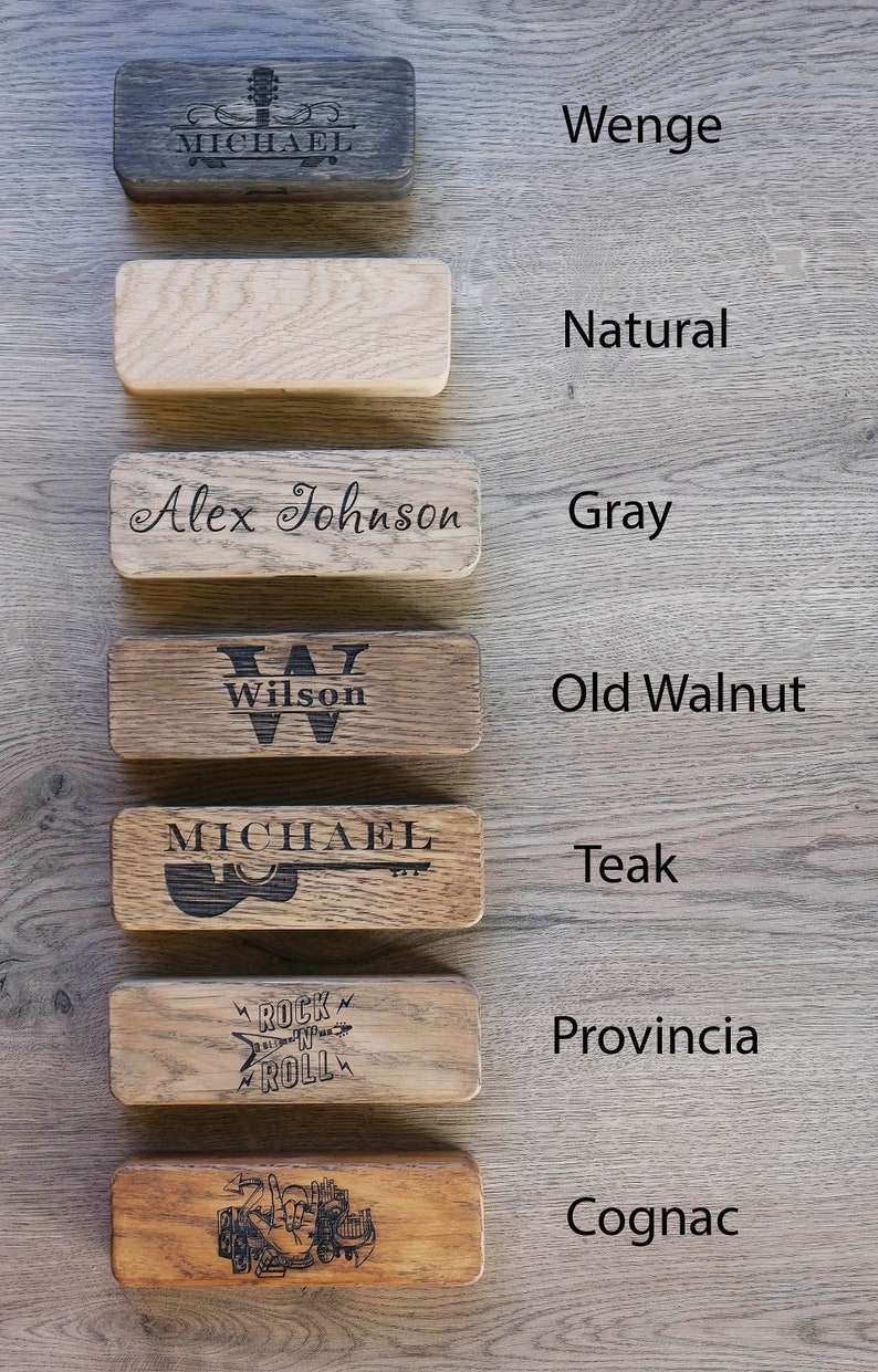 Custom-Personalized-Wood-Guitar Pick Box-Plectrum-Pick Case-Pick Holder-Musicians Gift-Gifts for Him-Guitar Player-Xmas gift-New Year gift zdjęcie 8