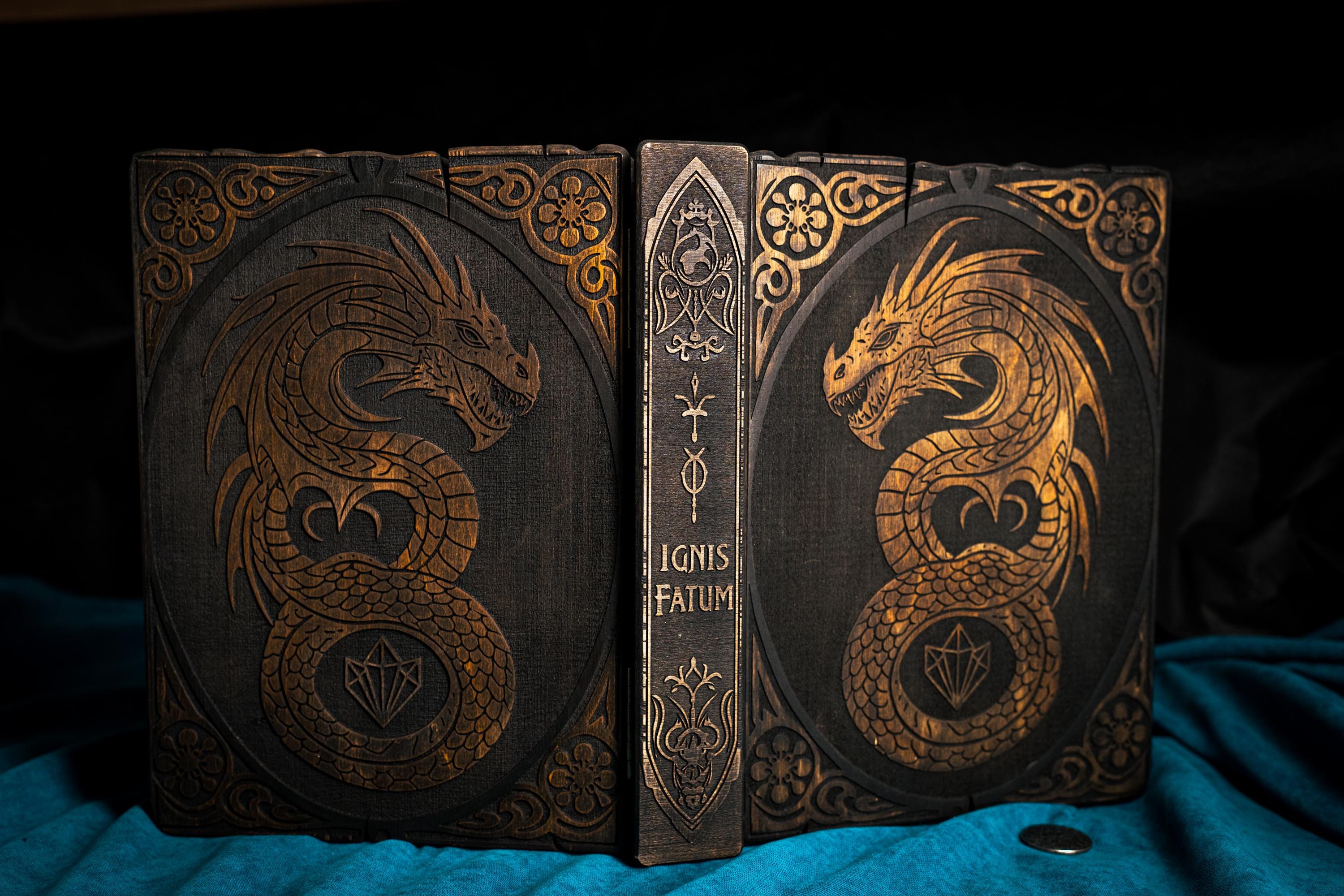 Listing photo: Custom dungeon master screen Wooden RPG screen DM screen magnetic wood with dice towers Mystic dnd dm screen dnd 5e accessories tabletop rpg