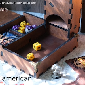 Dice Tower with Tray  Dungeons and Dragons DnD  D&D Dice Randomizer - Tree Dice Tower - dice vault Tower - Bonsai Dragon -Medieval dice box