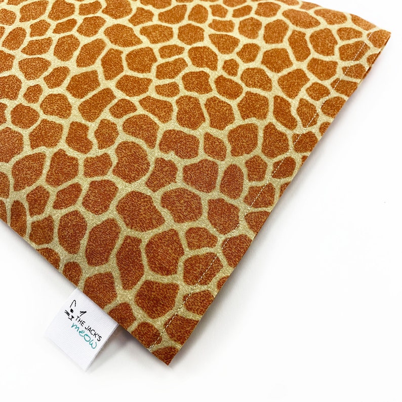 Constant Companion/ Large/ Corn Bag Heating Pad/ Insomnia, Chronic Pain, Sheet Warmer/ Giraffe/ Gift for animal lover image 4