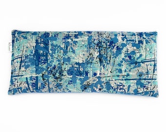 Microwavable Hot Cold Corn Bag / Small / Pain Relief / Comfort / Blue / Paint Splatters