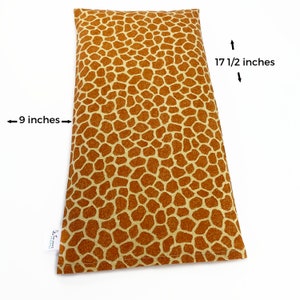 Constant Companion/ Large/ Corn Bag Heating Pad/ Insomnia, Chronic Pain, Sheet Warmer/ Giraffe/ Gift for animal lover image 3