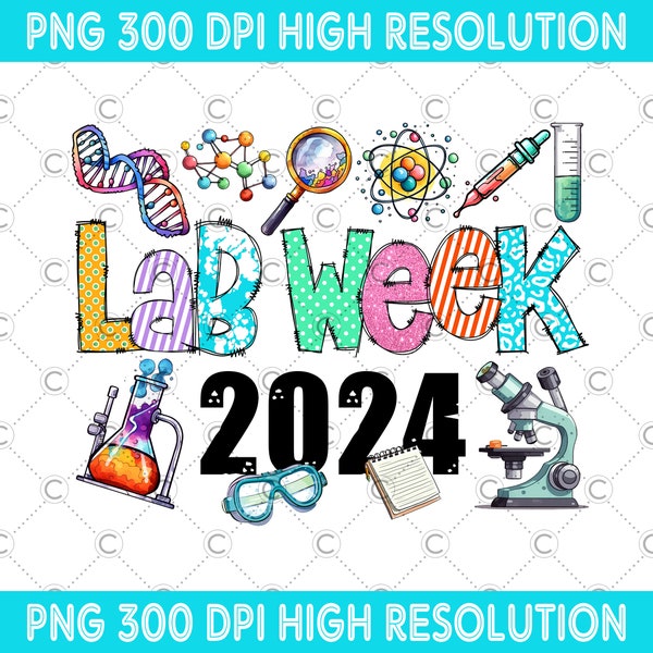 Lab Week 2024, Retro Laboratory Tech 2024 Digital Download, Lab Tech PNG, Laboratory Technician, Medical Lab Science Sublimation