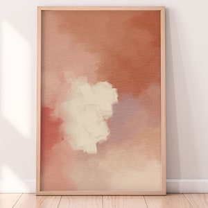 Abstract Print, Terracotta Watercolor, Mid Century, Blush, Boho, Painting, Pink, Modern Wall Art, Minimalist Decor, Printable Digital Art