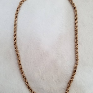 14 K Gold Filled Spiral Chainmaille Necklace with Glass Bead