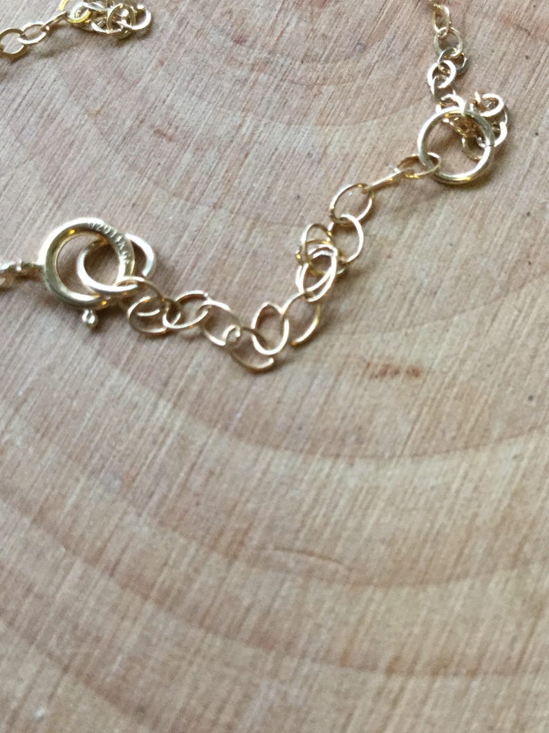 14k gold nugget pendant necklace minimalist dainty gold necklace layering jewelry simplicity gift for her adjustable Geometric bead