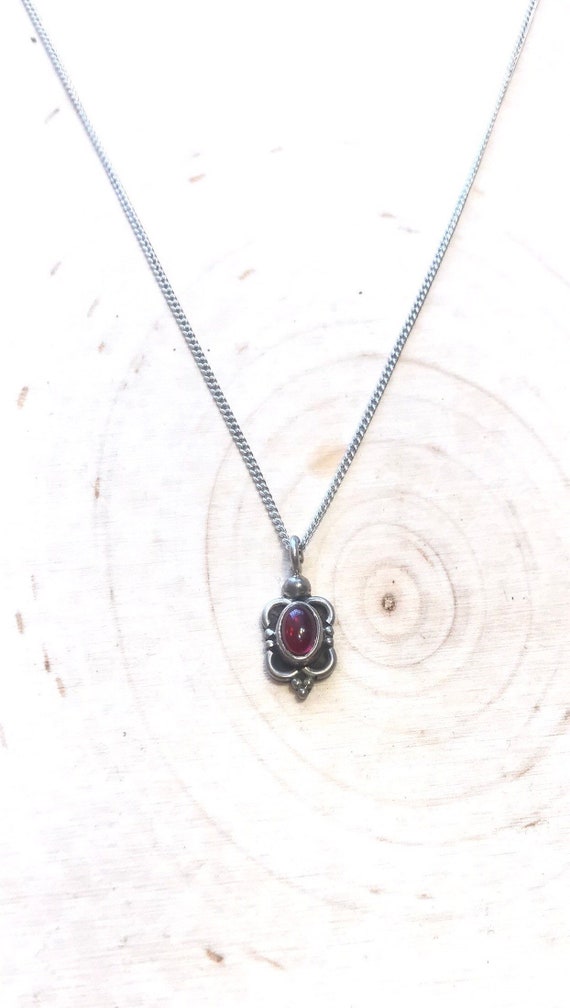 Sterling Silver Garnet Pendant Jewelry Pendants - Garnet Pendant Necklace Silver Sterling Silver Garnet Pendant Jewelry Pendants - Garnet Pendant Necklace Silver