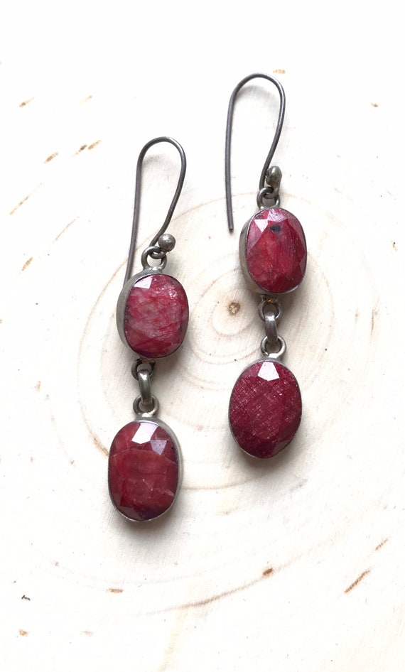 925 Sterling Silver Rhodium-plated Smoky Quartz Teardrop Dangle Earrings