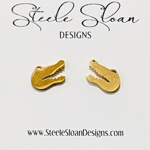 ¡Preciosos aretes de caimán! Aretes de caimán, regalo de caimanes, aretes de caimán de fútbol americano, aretes de caimán de béisbol