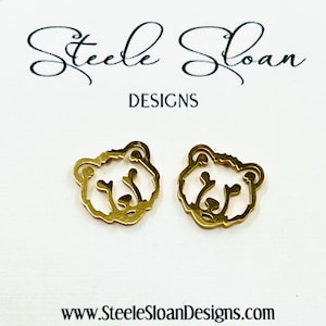 Bear Earrings - Go Bears!  Golden Bears Gift, Grizzlies, Bears Football, California,  Golden Bears, Chicago,  Bears