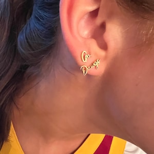 Go Dawgs Cute Game Day Earrings Dawgs Fans Cute Bulldog Gift Hypoallergenic Earrings Graduation Gift