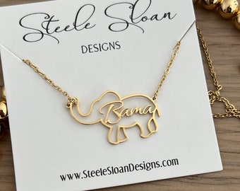 Gift For Bama Fan - Alabama Necklace Bama Elephant Necklace -  Hypoallergenic, Alabama Gameday Necklace, Bama Gift, Officially Licensed