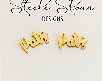 Pats Earrings Patriots Team Spirit Hypoallergenic Gameday Earrings Patriots Football Go Pats Team Mom gift