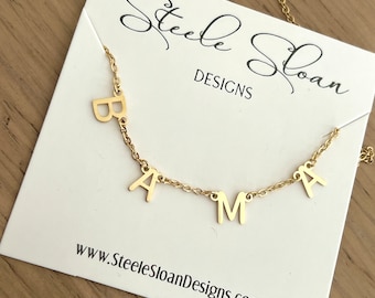 BAMA! BAMA Charm Necklace Gold Bama Dangle Layer Necklace perfect for Bama Fans Tarnish Resistant Stainless Steel Officially Licensed