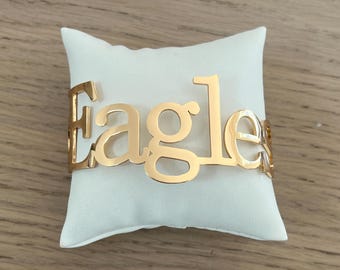 EAGLES Bangle Cuff Bracelets Go Eagles GameDay Gift for Eagles Fans Sizeable Stainless Steel