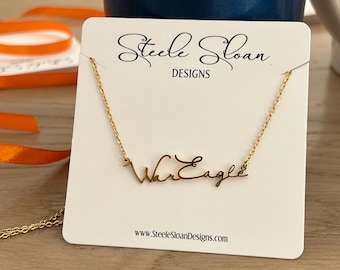 War Eagle Necklace: Auburn Game Day Jewelry, Auburn Graduation Gift Going to Auburn Gift,  Gift for Auburn Fan - War Eagle